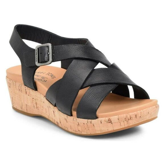 Kork-Ease Shoes - 🆕KORK-EASE Caroleigh Black Wedge Sandal Shoe 11 Black